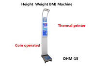 DHM - 고도 측정과 BMI 분석을 가진 15의 동전에 의하여 운영하는 무게를 다는 가늠자